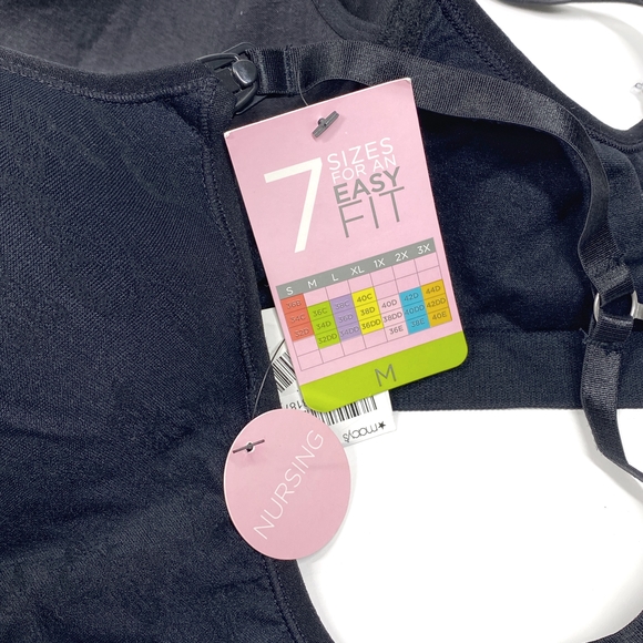 Jessica Simpson Wireless Full-Coverage Nursing Bra Size Medium Black 91949-01 - Picture 8 of 8